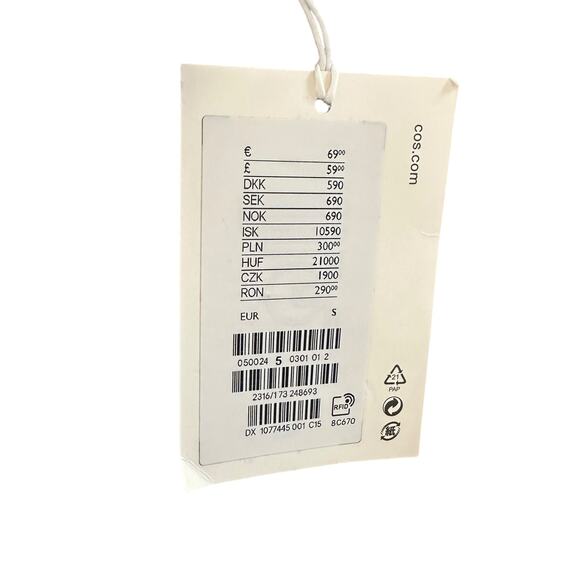 COS Women's Knit Tank Blue White Sleeveless Blouse Women's Size Small NWT - Picture 7 of 8